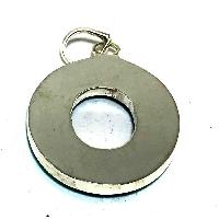 Tibetan Tourquise(imitation) Metal Pendant With Stone Setting