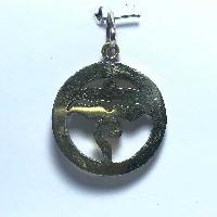 White Metal Buddha Eye Pendant With Stone Setting