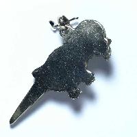 Metal Parrot Pendant With Stone Setting