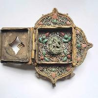 Tibetan Green Tara Pendant With Real Stone Setting
