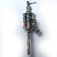 Metal Prayer Wheel Pendant