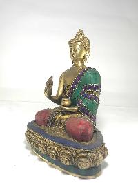 Statue Of Blessing Buddha - Amoghasiddhi, With [stone Setting]