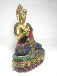 Statue Of Blessing Buddha - Amoghasiddhi, With [stone Setting]