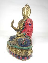 Statue Of Blessing Buddha - Amoghasiddhi, With [stone Setting]