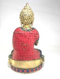 Statue Of Blessing Buddha - Amoghasiddhi, With [stone Setting]