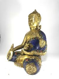 Statue Of Medicine Buddha With Stone Setting