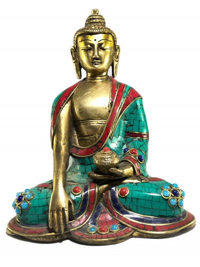 Statue Of Shakyamuni Buddha, With [stone Setting]