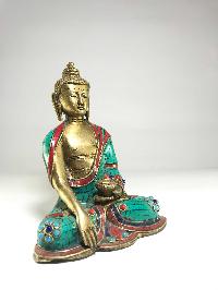 Statue Of Shakyamuni Buddha, With [stone Setting]