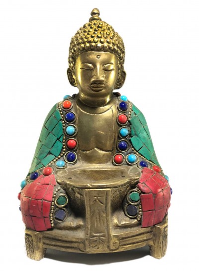 Statue Of Buddha, With [stone Setting]