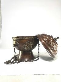 Tibetan Copper Incense Burner, [antique Finishing], [hanging & Swinging]