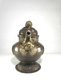 Tibetan Tea And Water Offering Vessel Water Pot, [antique Finishing]