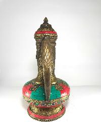 Tibetan Bhumpa- Bhumba Water Pot, With [stone Setting]