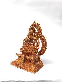 Statue Of Vajrasattva On Throne, [full Gold Plated]