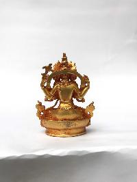 Statue Of Avalokitesvara Chenrezig, [full Gold Plated]