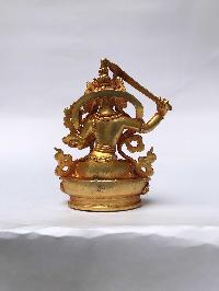 Statue Of Manjushri, [full Gold Plated]