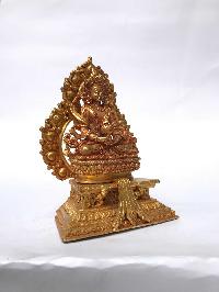 Statue Of Aparimita On Throne, [full Gold Plated], Chepame