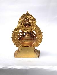 Statue Of Aparimita On Throne, [full Gold Plated], Chepame