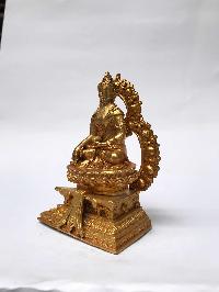 Statue Of Shakyamuni Buddha, On Throne [full Gold Plated]