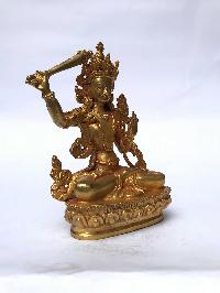 Statue Of Manjushri, [full Gold Plated]