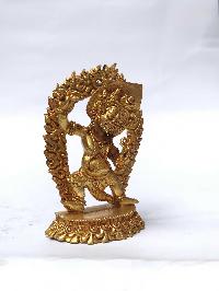 Statue Of Vajrapani [chana Dorje], [full Gold Plated]