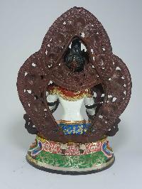 Tibetan Statue Of White Tara In [traditional Color Finishing]