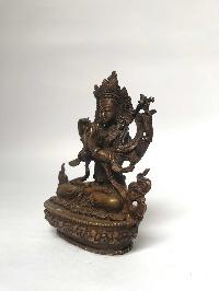 Tibetan Statue Of Avalokiteshvara, Chenrezig, [chocolate Oxidized]