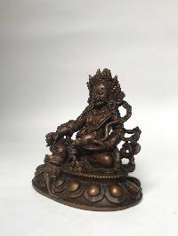 Tibetan Statue Of Yellow Jambhala, [chocolate Oxidized]