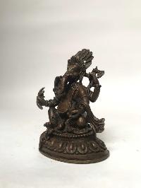 Tibetan Statue Of Ganesh, [chocolate Oxidized]