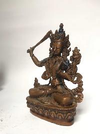 Tibetan Statue Of Manjushri, [chocolate Oxidized]