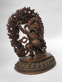 Tibetan Statue Of Vajrapani [chana Dorje], [chocolate Oxidized]