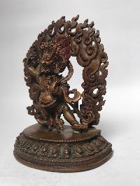 Tibetan Statue Of Vajrapani [chana Dorje], [chocolate Oxidized]