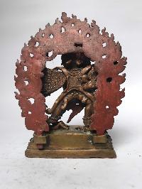 Tibetan Statue Of Vajrakilaya - Dorje Phurba - Heruka, [chocolate Oxidized]