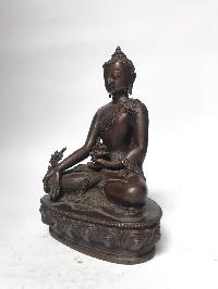 Tibetan Statue Of Medicine Buddha, [chocolate Oxidized]