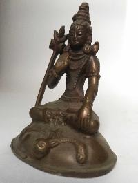 Tibetan Statue Of Shiva, [chocolate Oxidized]