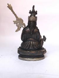 Tibetan Statue Of Padmasambhava, [silver Plated Oxidized]