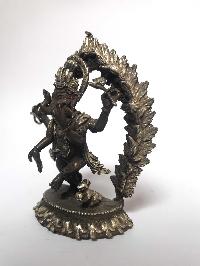 Tibetan Statue Of Ganesh, [silver Plated Oxidized]