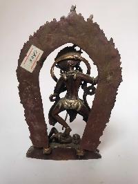 Tibetan Statue Of Vajravarahi - Dorje Phagmo Yogini, [silver Plated Oxidized]