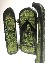 Folding Buddha Statue, [green Antique]