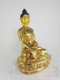 Tibetan Statue Of Shakyamuni Buddha, [full Gold Plated], [painted Face]