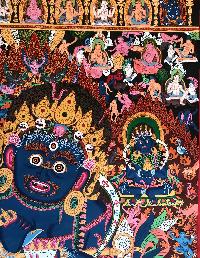 Tibetan Thangka Two Arms Mahakala Panjaranatha Of In [newari Paubha]