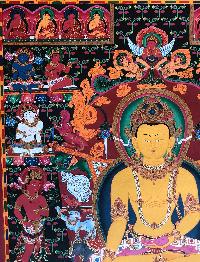 Tibetan Thangka Of Rantasambava Buddha In [newari Paubha]