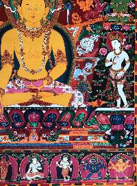 Tibetan Thangka Of Rantasambava Buddha In [newari Paubha]