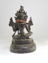 Buddhist Miniature Statue Of Green Tara, [antique Finishing]