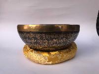 Hand Beaten Singing Bowls, [vairocana Buddha Carved], [good Quality]