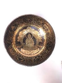 Hand Beaten Singing Bowls, [amitabha Buddha Carved], [good Quality]