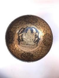 Hand Beaten Singing Bowls, [chenrezig Carved], [good Quality]