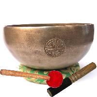 Hand Beaten Full Moon Singing Bowl Antique Finishing