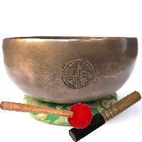 Hand Beaten Full Moon Singing Bowl Antique Finishing