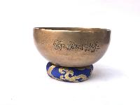 Hand Beaten Full Moon Singing Bowl Antique Finishing