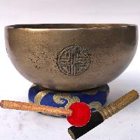 Hand Beaten Full Moon Singing Bowl Antique Finishing